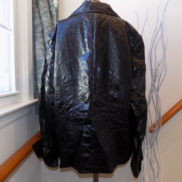 LAFAYETTE 148 Black Crinkle Blazer Coat Plus Size 16 - Picture 2 of 2